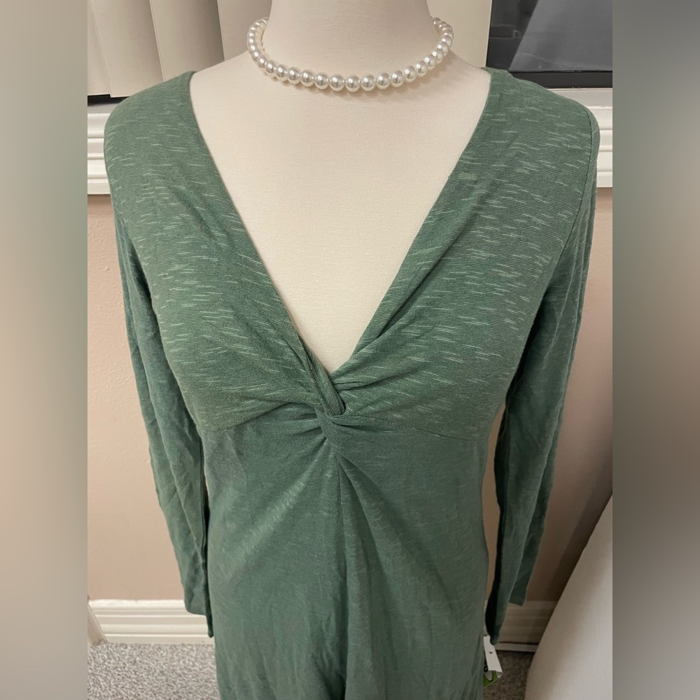 Aventura Sustainable Organic Green Dress- Medium